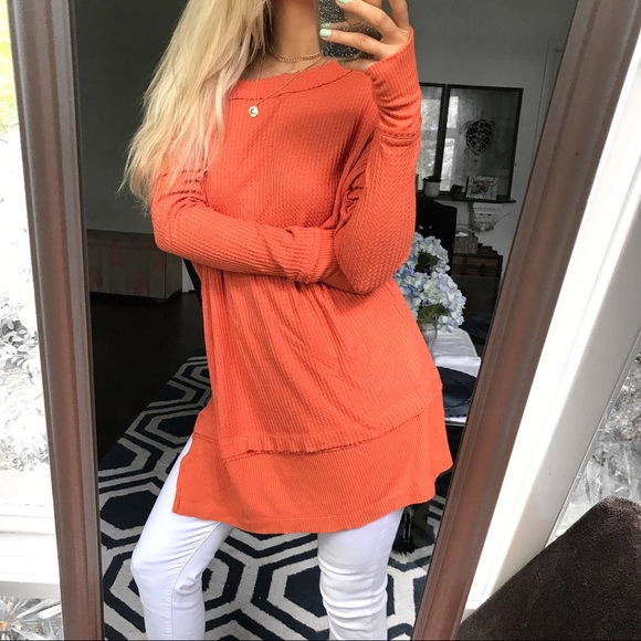 Free People Tops - 🆕 FREE PEOPLE CORAL LIGHT NORTHSHORE TOP!